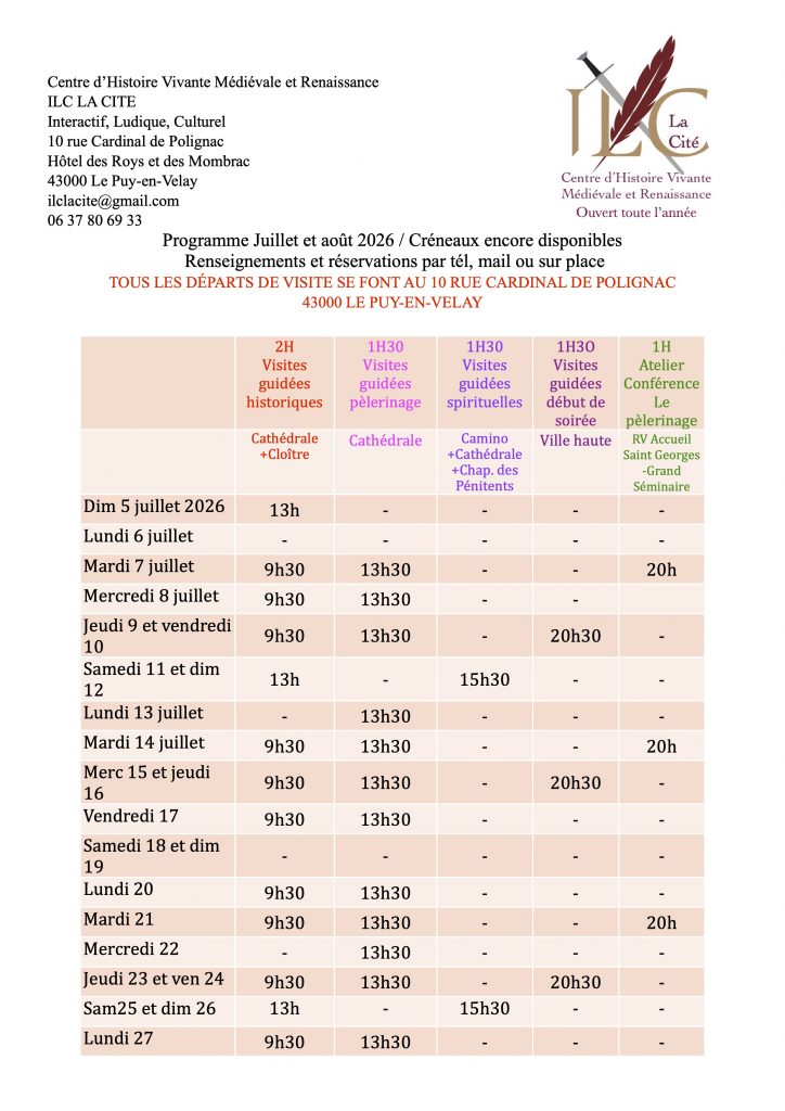Visiter le Puy-en-Velay Juillet 2026