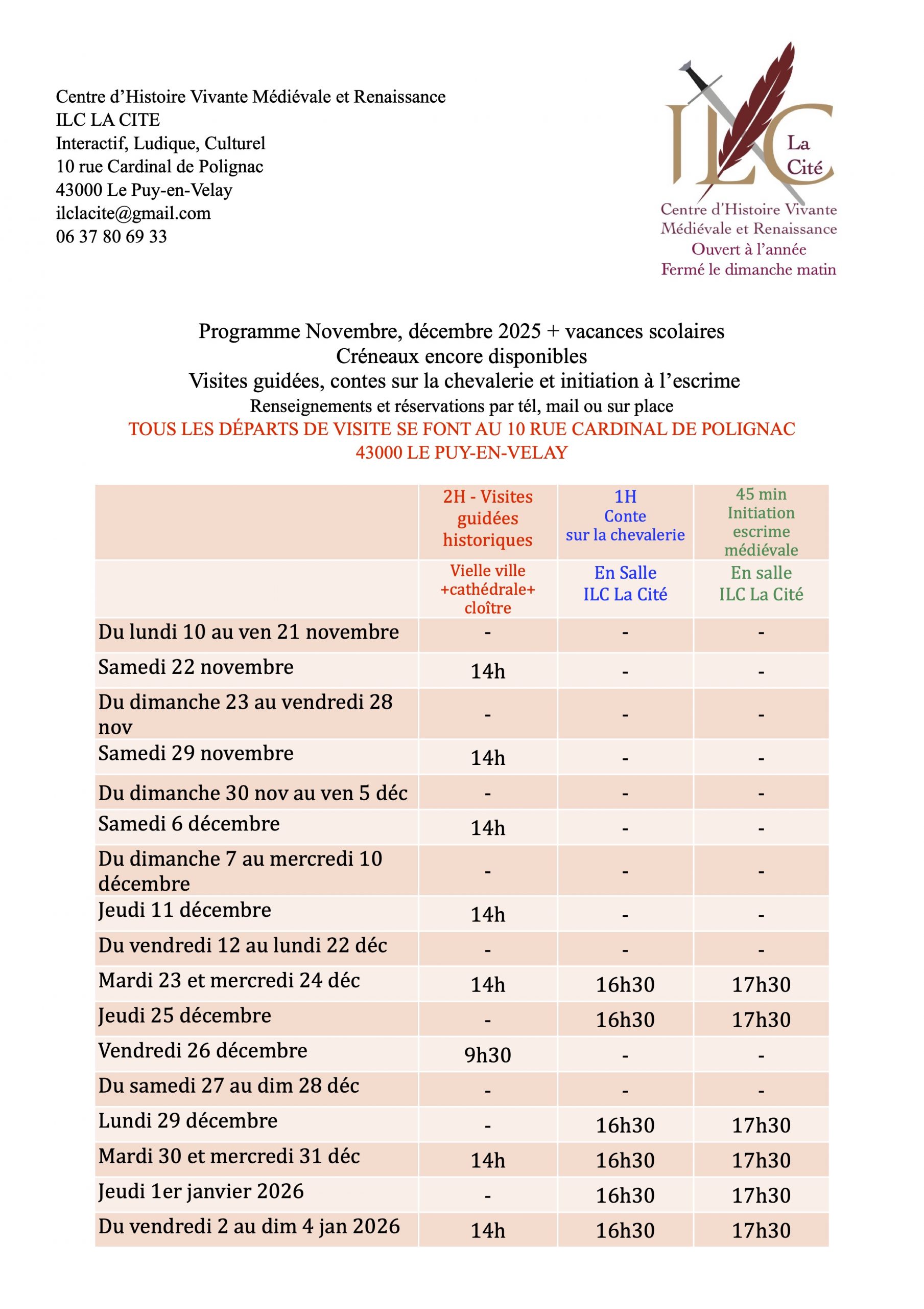 Visiter le Puy-en-Velay en décembre 2025